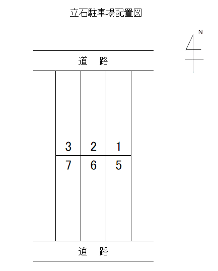立石駐車場の駐車配置図