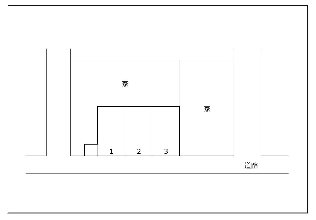中田北1丁目駐車場の駐車配置図