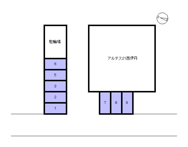アルテス21西伊丹の駐車配置図