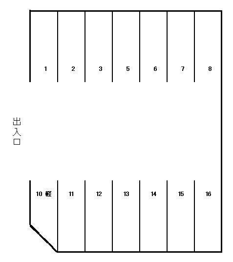 矢野駐車場の駐車配置図