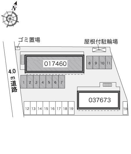 ＯＯＨＩＲＡ(17460)の駐車配置図