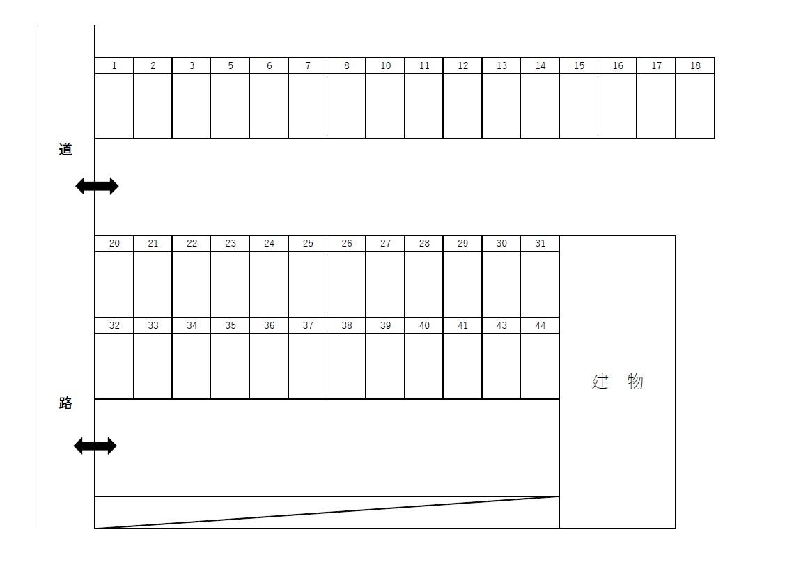 白田駐車場の駐車配置図