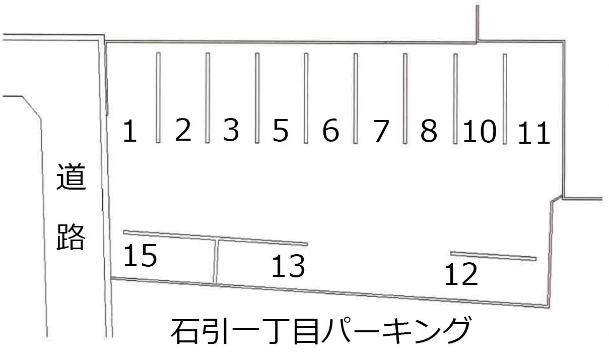 石引一丁目パーキングの駐車配置図