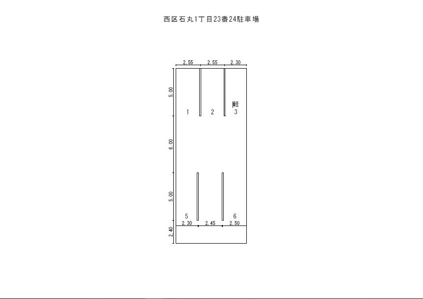石丸月極駐車場の駐車配置図