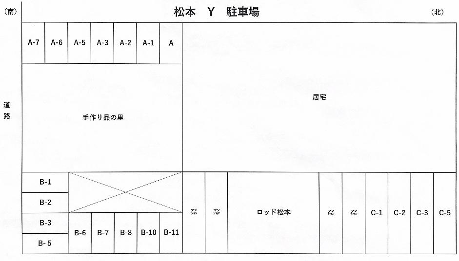 松本Ｙ駐車場の駐車配置図