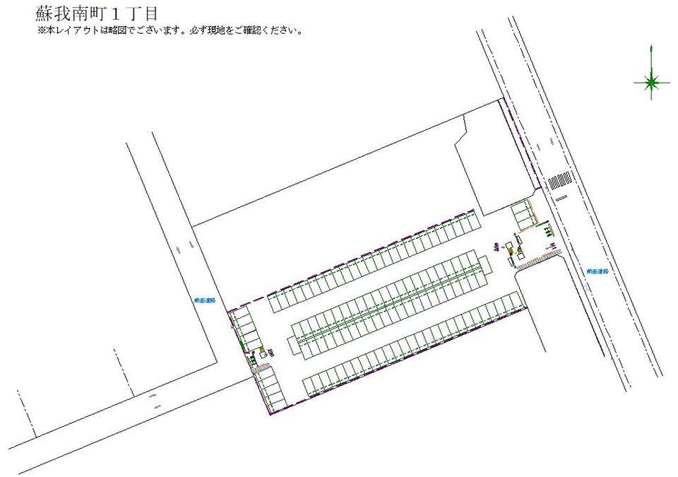 蘇我南町１丁目の駐車配置図