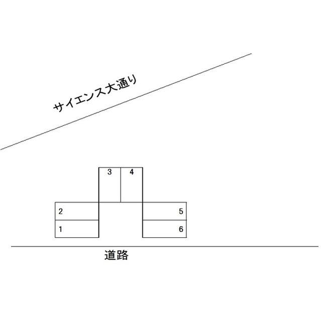 長堀谷口駐車場の駐車配置図