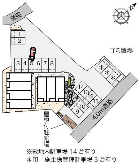 クレイノＫＡＧＵＲＡＭＡＣＨＩⅡ(57353)の駐車配置図