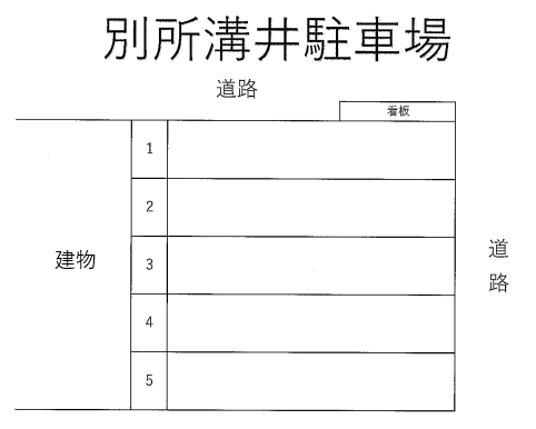 別所溝井駐車場の駐車配置図