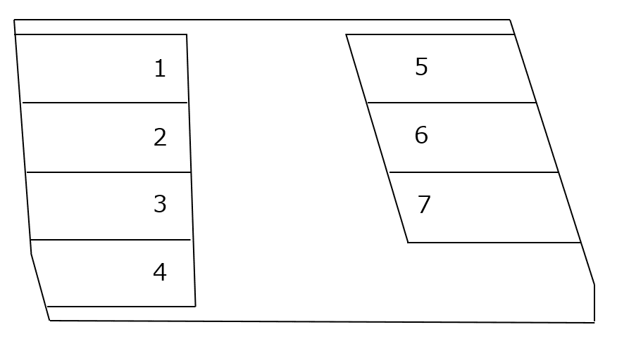 シャローフィールドパーキングの駐車配置図