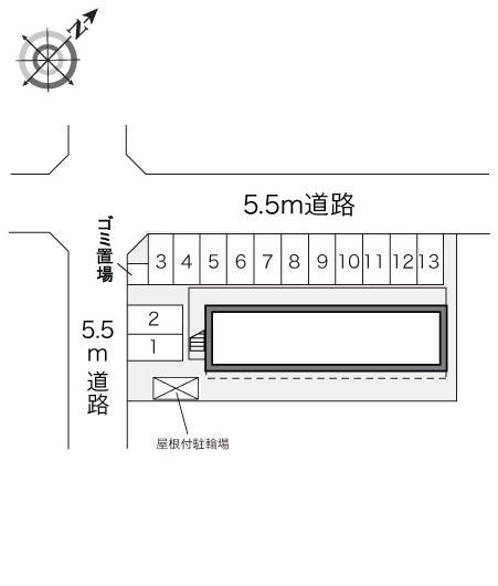 新川Ⅱ(15768)の駐車配置図