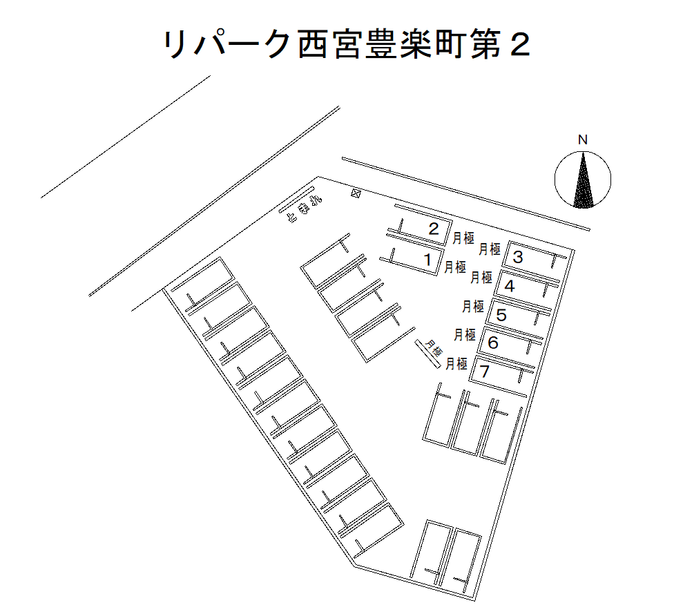 西宮豊楽町第２の駐車配置図