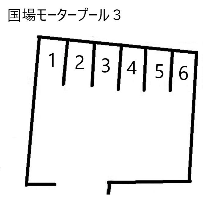 国場モータープール３の駐車配置図