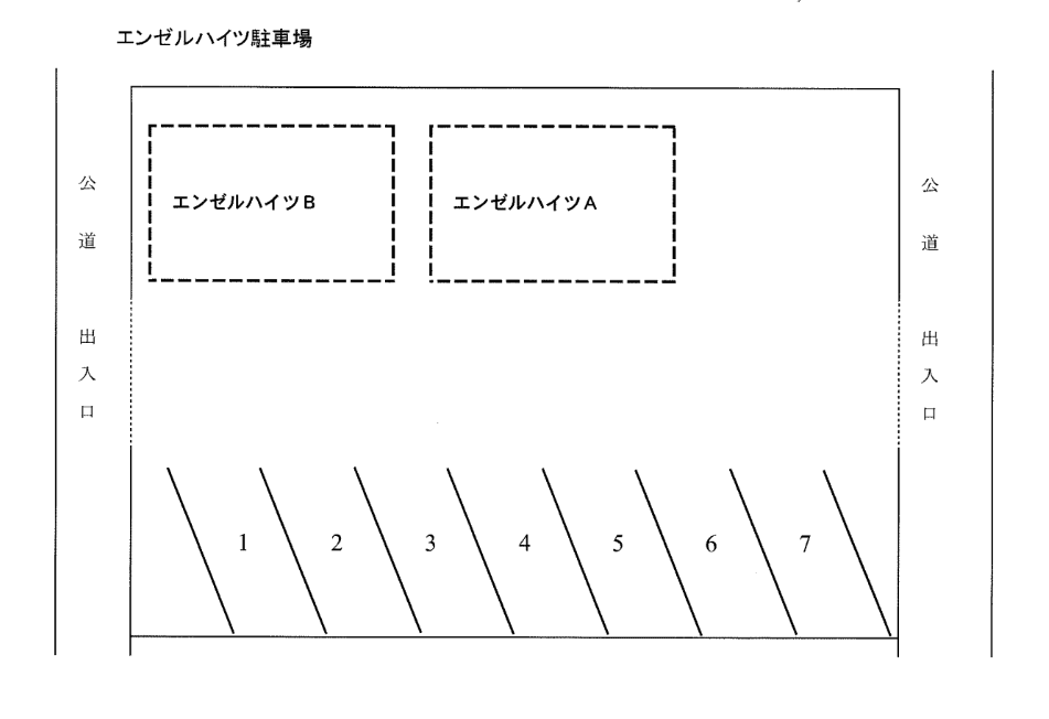 エンゼルハイツ駐車場の駐車配置図