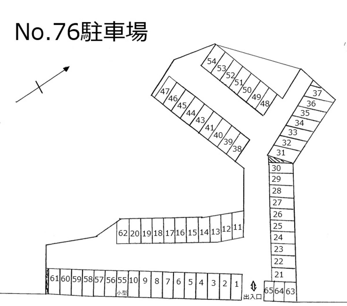 No.76駐車場の駐車配置図