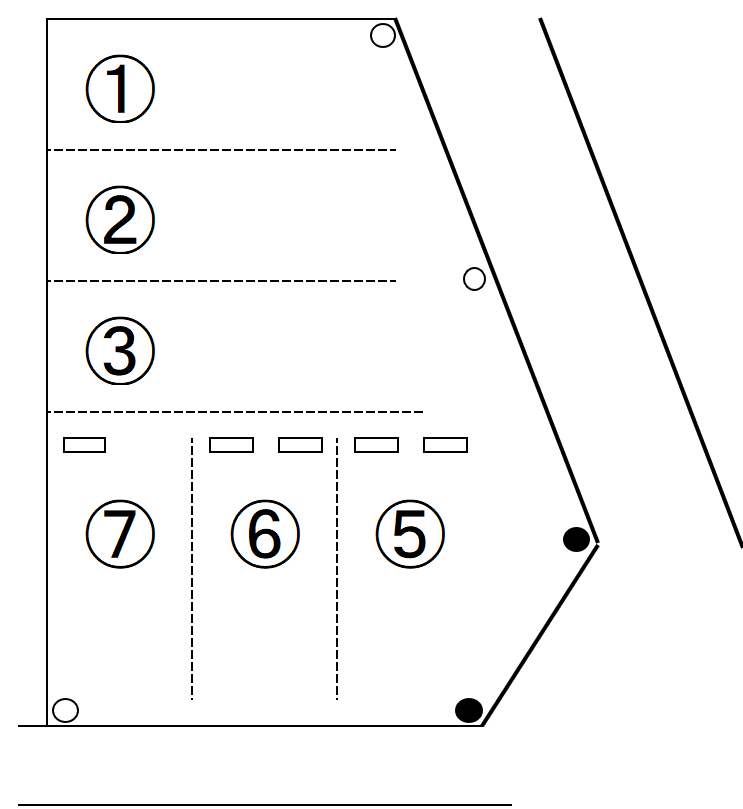 中山様駐車場の駐車配置図
