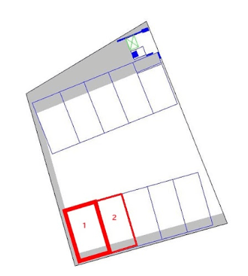 梅郷駅前第３の駐車配置図