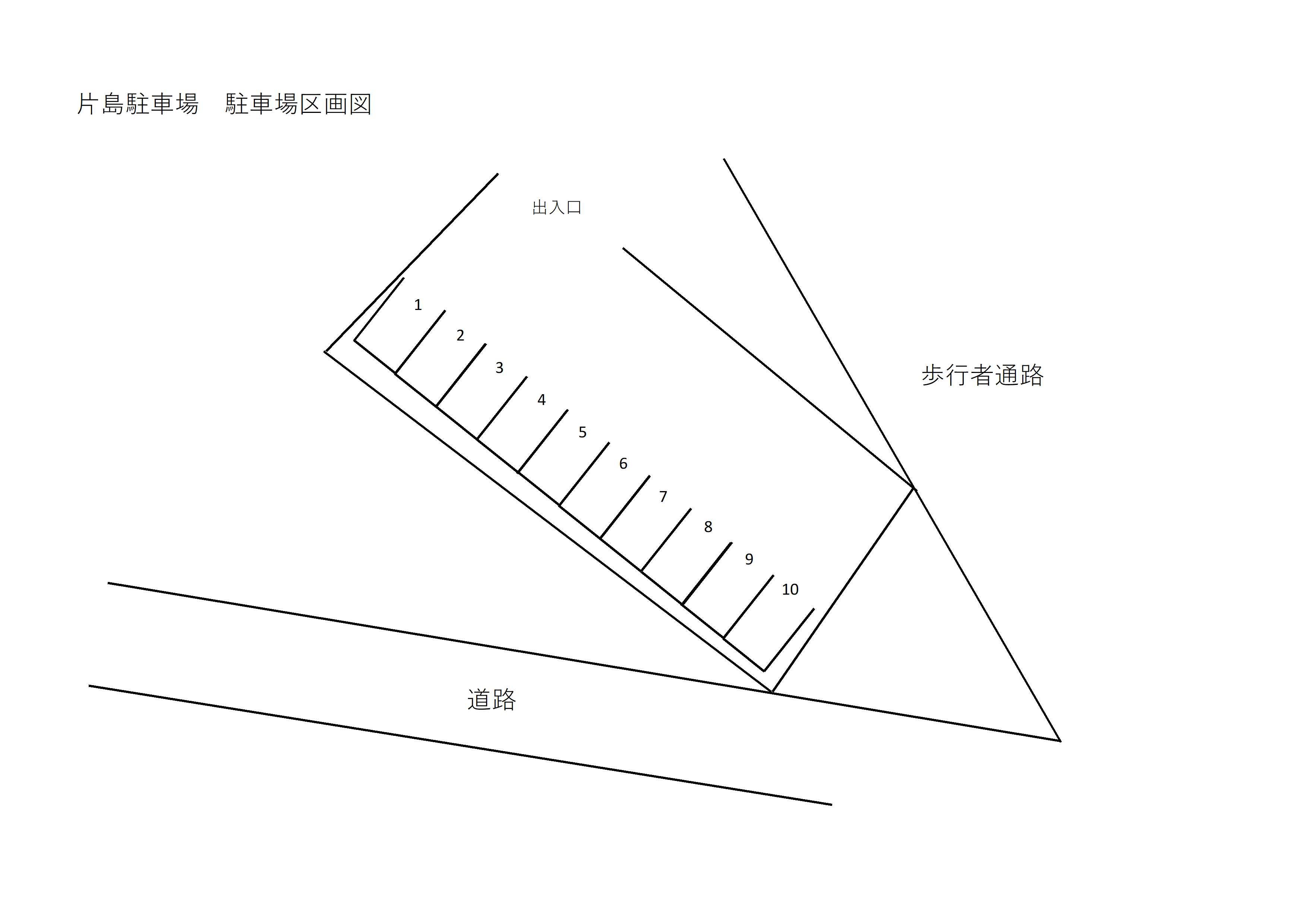 片島駐車場の駐車配置図