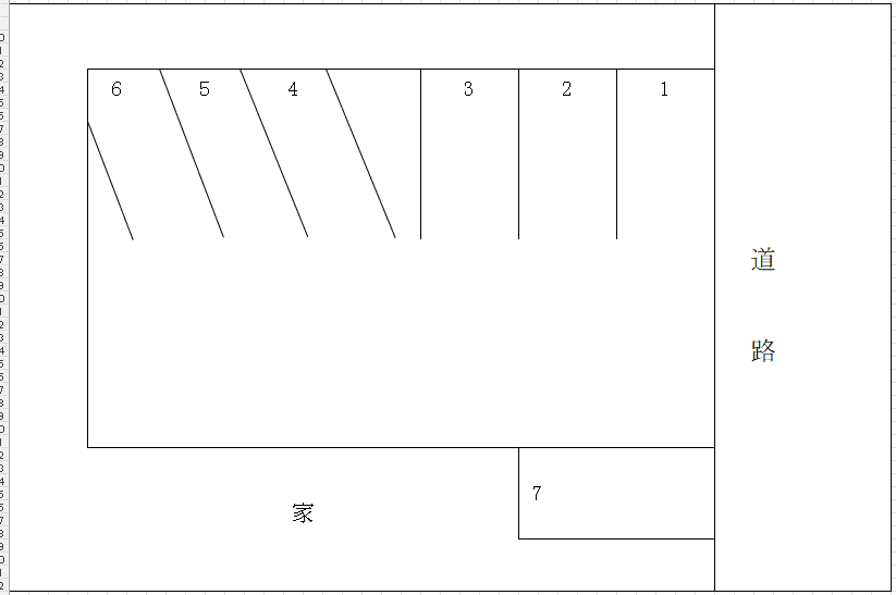 幸神3丁目パーキングの駐車配置図