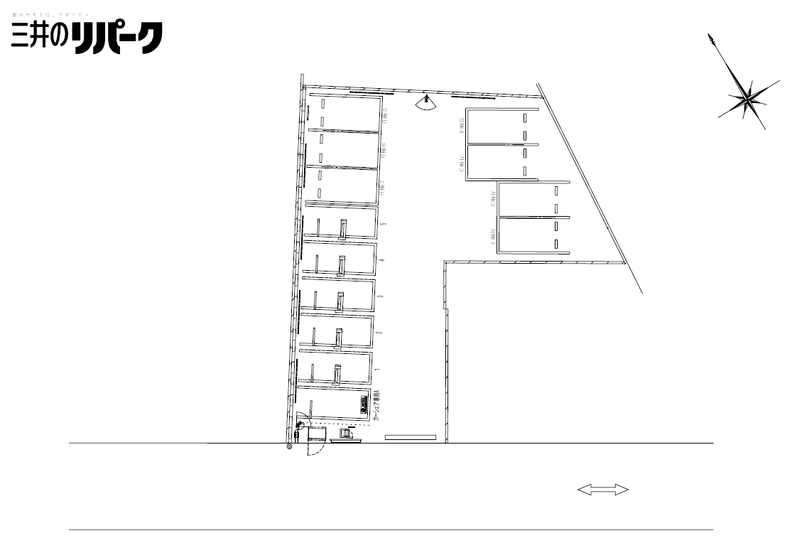 瀬田４丁目の駐車配置図