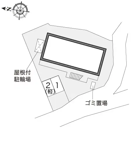 極楽寺(19698)　敷地外駐車場の駐車配置図