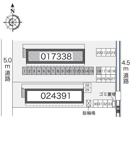 グリーン(17338)の駐車配置図