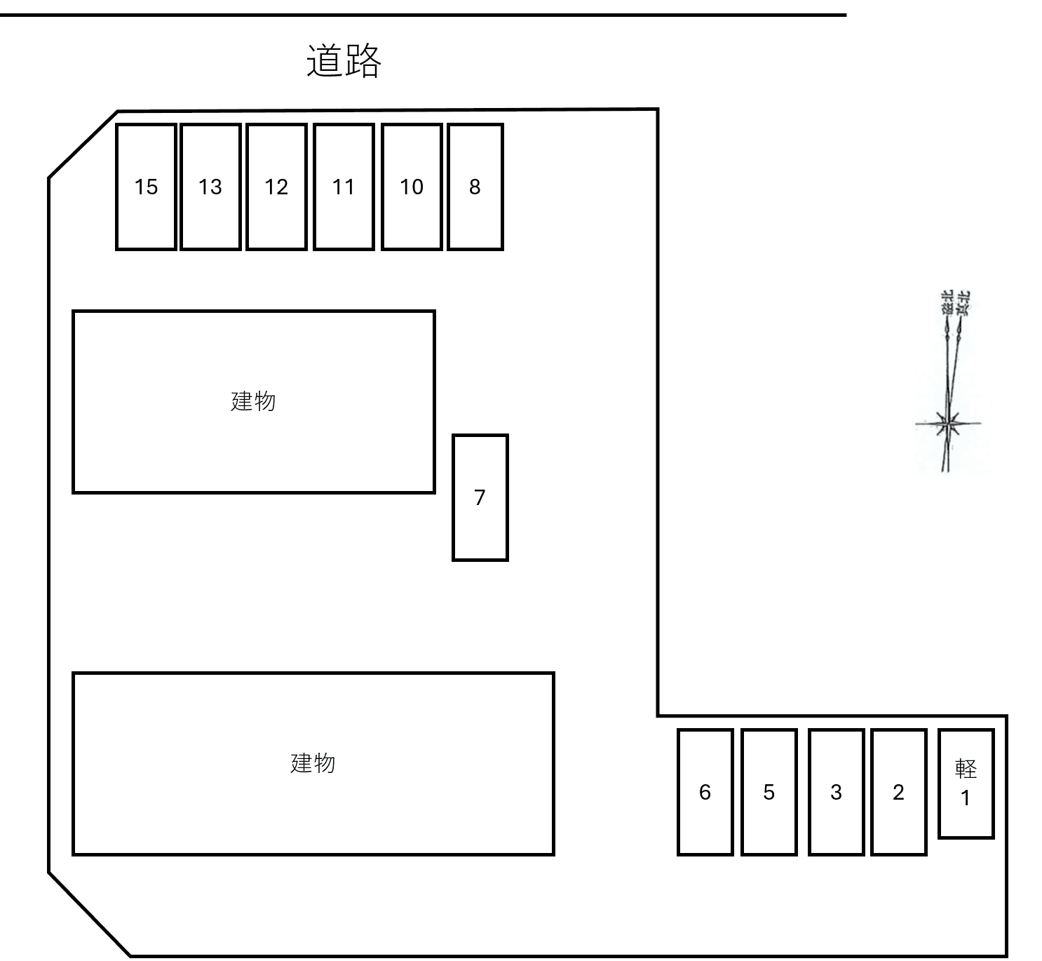 ＦａｍｉｌｌｅⅡ　Ａの駐車配置図