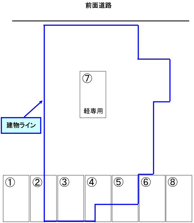 ﾎｴﾌﾞｽ箱崎の駐車配置図