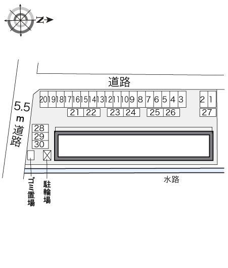 新城(24820)の駐車配置図