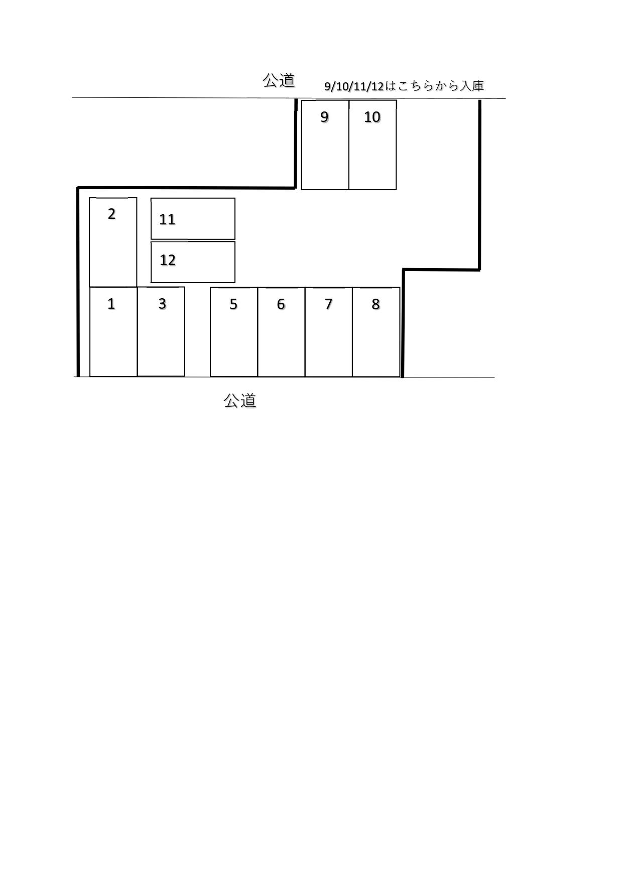 岩井駐車場の駐車配置図