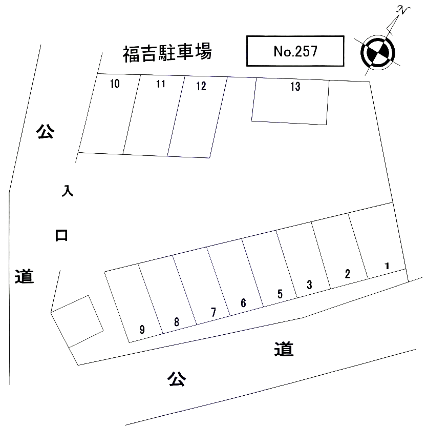 福吉駐車場の駐車配置図