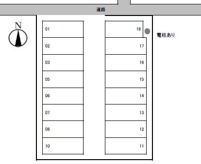 白浜パークの駐車配置図