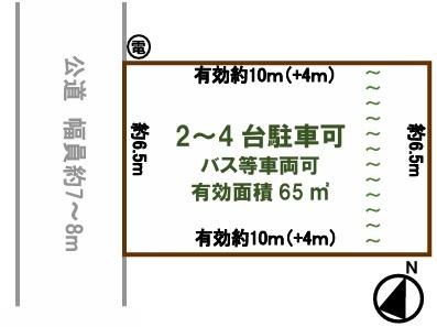 長溝駐車場の駐車配置図