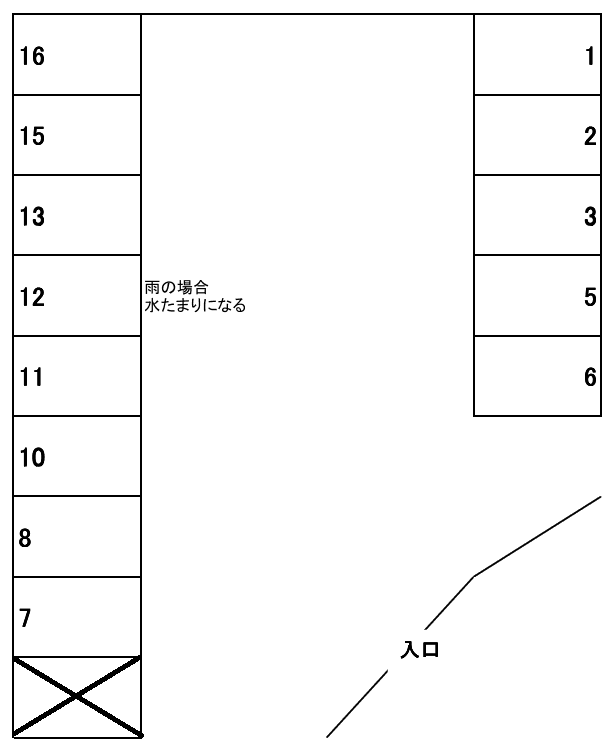 アイビス二日市第3駐車場の駐車配置図