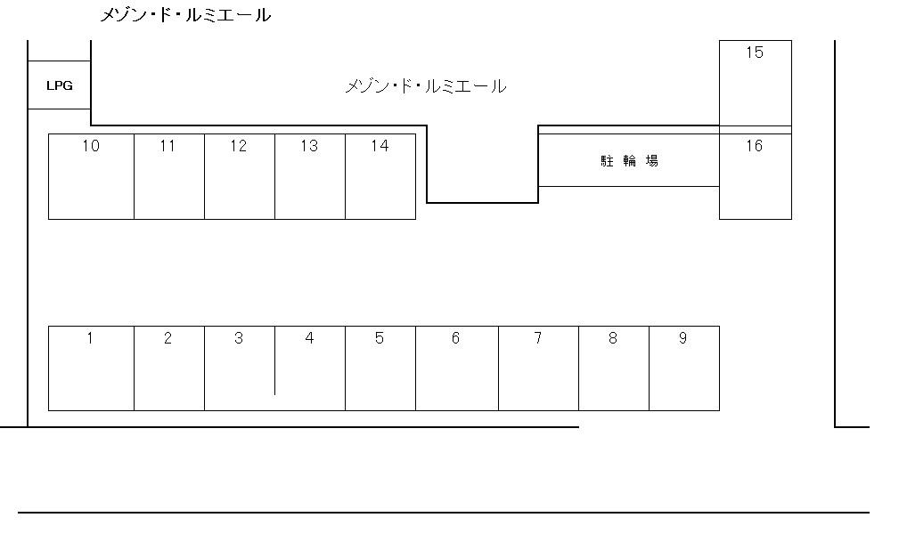 メゾン・ド・ルミエールの駐車配置図