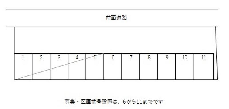 井坂パーキングの駐車配置図