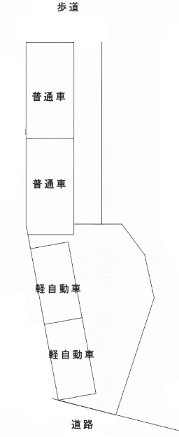 中川町パーキングの駐車配置図