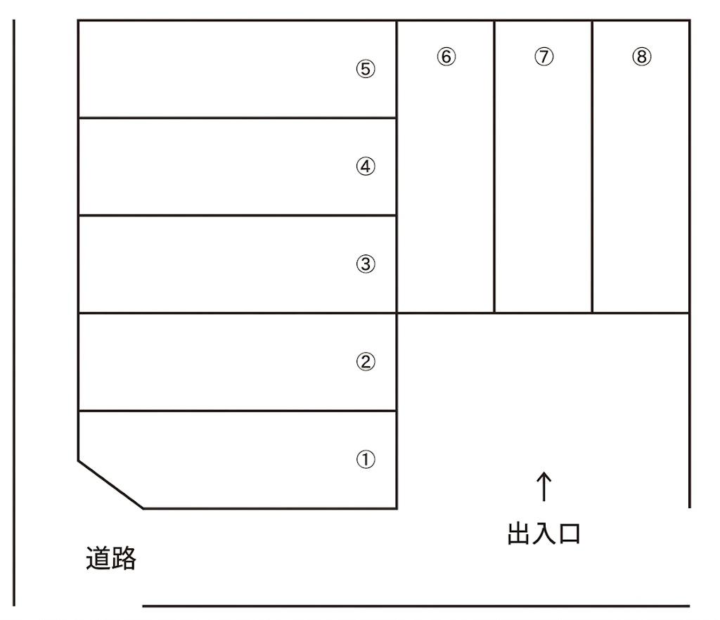 西宮市パーキングの駐車配置図