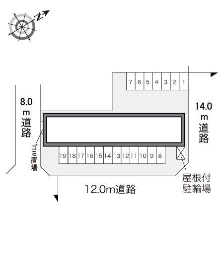 ノースシティⅢ(21561)の駐車配置図