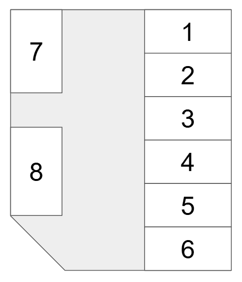曙町駐車場の駐車配置図