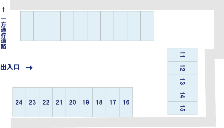 Dパーキング函館松風町PS第3の駐車配置図