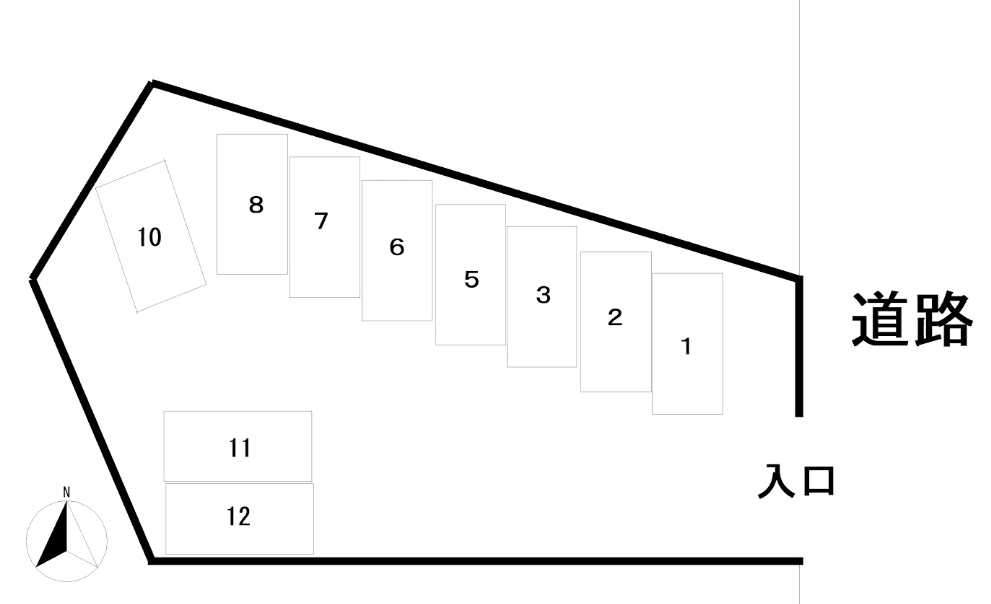 渡部駐車場の駐車配置図