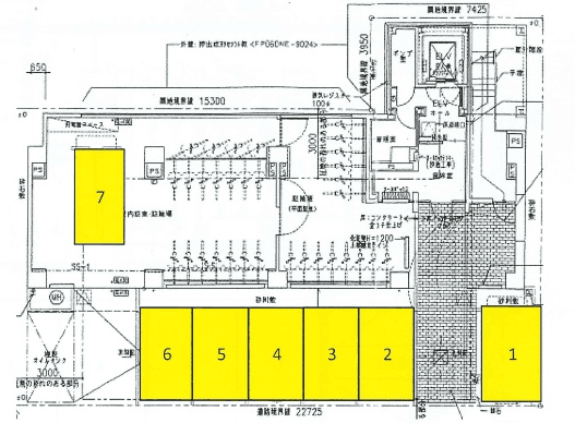 ユニエトワール札幌大通（駐車場）の駐車配置図