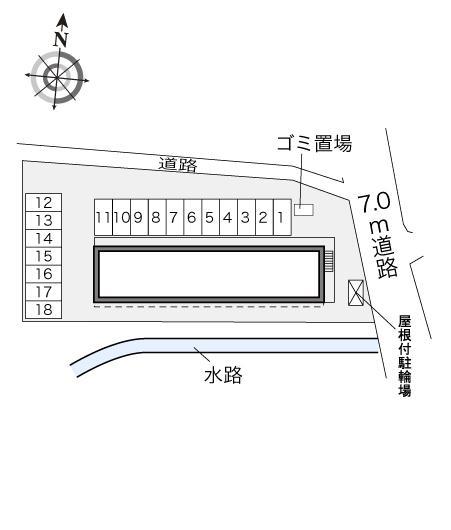 メゾンドゥトロッポ(27900)の駐車配置図