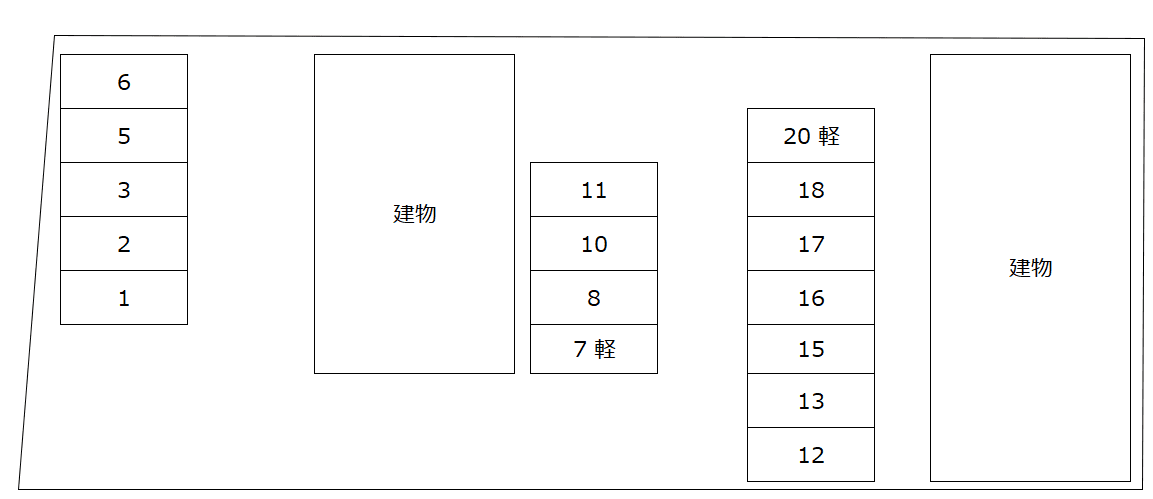 Ｇｒａｃｉａ　Ｓａｋｕｒａｄａ　Ａの駐車配置図