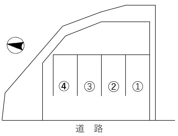 西中山パーキングの駐車配置図