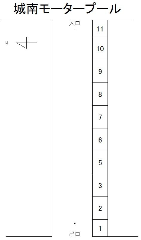 城南モータープールの駐車配置図