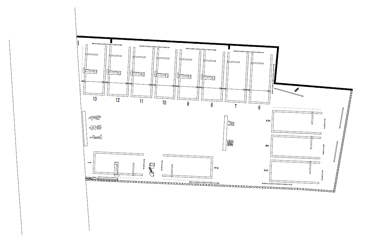 嵯峨中山町の駐車配置図