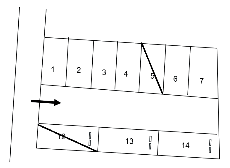 昭和 1 丁目駐車場の駐車配置図