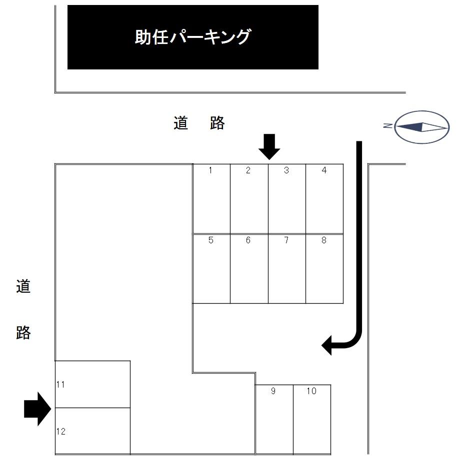 助任パーキングの駐車配置図